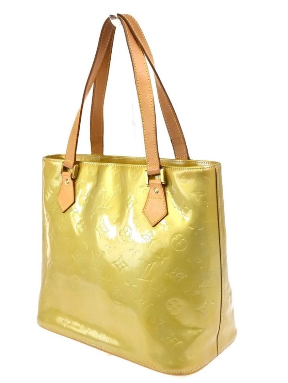 LOUIS VUITTON Houston Shoulder Bag Monogram Vernis Leather Yellow M91053 62CA852 - Picture 4 of 14